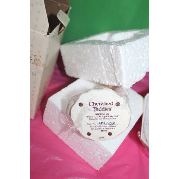 Cherished Teddies Nickolas You're At The Top Of My List Figurine In Box 141100 - Picture 5 of 12